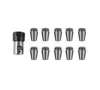 Duendhd 10Pcs Er16 Spring Collet + Motor Shaft 8Mm Extension Rod Holder CNC Milling Lathe Tool Engraving Machine