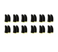 Duendhd 18-Pin Carbon Fiber Finger Sleeves for PUBG Mobile Games Contact Screen Finger Sleeves (24 Pcs)