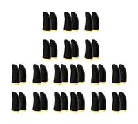 Duendhd 18-Pin Carbon Fiber Finger Sleeves for PUBG Mobile Games Contact Screen Finger Sleeves (36 Pcs)