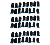 Duendhd 18-Pin Carbon Fiber Finger Sleeves For PUBG Mobile Games Press Screen Finger Sleeves(48 Pcs)
