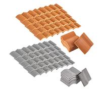 Duendhd 200Pcs Roof Tiles Set Miniature Tiles Mini Shingles Tile Landscape Garden Roofing