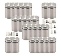 Duendhd 24Pcs 3/4 x 1 Inch Sign Holders Standoff Screws Wall Standoff Holders Screws Mount Hardware Advertising Glass Acrylic Standoff Stainless Steel Nail