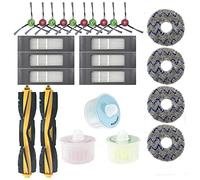 Duendhd 25 Pieces Main Side Brush Filter Wipes for T10 Turbo Robot Vacuum Cleaner House Cleaning Parts