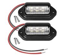 Duendhd 2Pcs 12V LED Number License Plate Light for Car Boats Motorcycle Automotive RV Truck Trailer Exterior