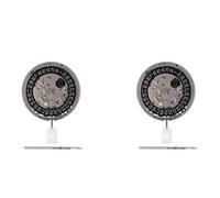 Duendhd 2Pcs NH35/NH35A Mechanical Movement with Black Date Window Luxury Automatic Watch Movt Replace Kit High Accuracy,Black