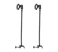 Duendhd 2X Flexible Gooseneck Microphone Stand with Desk Clamp for Radio Broadcasting Studio, Live Equipment, Stations