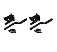 Duendhd 2X Locking Gate Latch Automatic Gravity Lever Fence Gate Lock for Wood Fence Gate Door Latches Steel Black