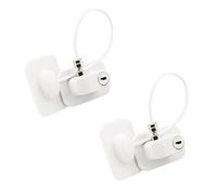 Duendhd 2X Window Restrictors with Safety Lock Cable, No Screws Required to Avoid Damage and Protect The Safety
