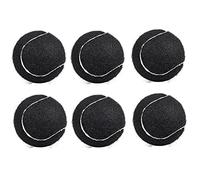 Duendhd 6Pcs Pack Tennis Balls Wear-Resistant Elastic Balls 66mm Ladies Beginners Practice Tennis Ball,Black