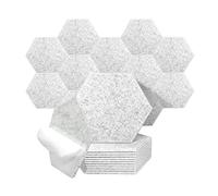 Duendhd Pack of 12 Acoustic Panels, Hexagonal Noise Reduction Plates, Foam Insulation Foam Padding, for and Acoustic Treatment