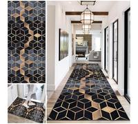 DueQizy Carpet Runners for Hallways Non-Slip Long Hallway Runner Rug Washable Rug Runners for Hallways 110 x 280 cm Hall Runner Narrow Rugs Absorbent Heavy Duty Entrance Mat Carpet Runner for Kitchen