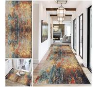 DueQizy Carpet Runners for Hallways Non-Slip Long Hallway Runner Rug Washable Rug Runners for Hallways 110 x 280 cm Hall Runner Narrow Rugs Absorbent Heavy Duty Entrance Mat Carpet Runner for Kitchen