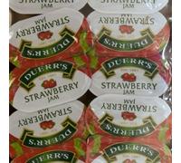 Duerr's Strawberry Jam - 16 x 20g Single / Individual Portions - Stay Fresh & Easy Open