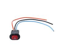 DUESI Motorcycle Hazard Light Switch Double Warning Flasher Emergency Signal w/3 Wires Lock