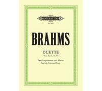 Duette Vocal and performing score 2 voices and piano Brahms Peters
