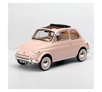 DUEVEL 1 18 For Fiat 500L 1968 Static Metal Diecast Car Model Simulation Collectible Ornament Display Simulation Vehicle Playset(Pink)