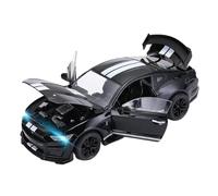 DUEVEL 1 18 For Ford Mustang Shelby GT500 Alloy Sports Toy Racing Car Vehicles Model Sound And Light Gift Simulation Vehicle Playset(Black)