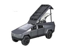 DUEVEL 1 24 For Cybertruck Pickup Alloy Camping RV Diecasts Metal Toy Van Touring Motorhome Sound Light Simulation Vehicle Playset(Grey)