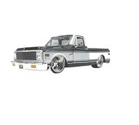 DUEVEL 1 24 For Pickup 1972 Die Casting Scale Simulation Alloy Car Model Memorabilia Collection For Hobby Fans Souvenir Gifts Simulation Vehicle Playset