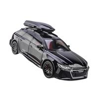 DUEVEL 1 24 For Scale Audi RS6 Model Car Toys Alloy Die-casting Opened Sound Light Pull Back Ornament Vehicles Simulation Vehicle Playset(Black)