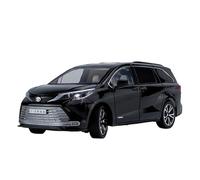 DUEVEL 1 24 For SIENNA MPV Scale Model Car Metal Ull Back Sound Light Doors Openable Collection Gifts For Boy Simulation Vehicle Playset(Black)