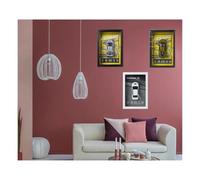 DUEVEL 1 32 For Alloy Metal Toy Car Model Framed 3D Racing Wall Art Collection Gift Decoration Simulation Vehicle Playset(Yellow 2)