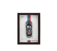 DUEVEL 1 32 For Collector's Edition Metal Photo Frame Version Sports Car Model Simulation 3D Racing Hanging Simulation Vehicle Playset(Black)