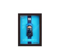 DUEVEL 1 32 For Collector's Edition Metal Photo Frame Version Sports Car Model Simulation 3D Racing Hanging Simulation Vehicle Playset(Blue)