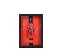 DUEVEL 1 32 For Collector's Edition Metal Photo Frame Version Sports Car Model Simulation 3D Racing Hanging Simulation Vehicle Playset(Red)
