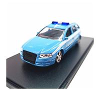 DUEVEL 1 43 For Audi A4 Blue Police Car Alloy Static Model Simulation Vehicles Adult Collection Display Simulation Vehicle Playset