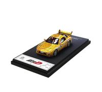 DUEVEL 1 64 For AE86 RX-7 Cartoon Edition Metal Model Car Adult Collection Toy Tabletop Decoration Simulation Vehicle Playset(Yellow)