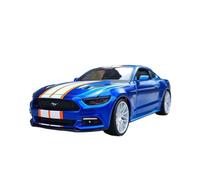 DUEVEL Die-cast 1:24 Forscale 2015 Ford Mustang GT Simulation Alloy Car Model Fan Collection Display Home Decoforration Metal Ornaments Simulation Vehicle Playset(Blue)