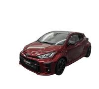 DUEVEL Resin Material 1:18 For Scale Toyota Yaris Gr Simulation Resin Static Car Model Fans Collection Display Home Decoration Oforrnaments Simulation Vehicle Playset(Red)