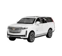 DUEVEL Scale Replica 1:32 For Cadillac Escalade Off-road Vehicle Diecast Metal Alloy Model Car Sound Light Pull Back Collection Toy Gifforts Simulation Vehicle Playset(White)