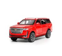 DUEVEL Scale Replica 1:32 For Cadillac Escalade Off-road Vehicle Diecast Metal Alloy Model Car Sound Light Pull Back Collection Toy Gifforts Simulation Vehicle Playset(Red)