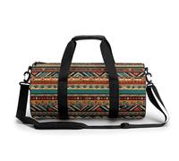 Duffel Bag for Men Women Gym Bag A Bunch of Crazy Snakes Travel Duffel Bag Waterproof Overnight Bag for Sports Workout, Retro Striped Pattern, 17.7in/9in/9in