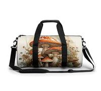 Duffel Bag for Men Women Gym Bag Fish Under The Sea Travel Duffel Bag Waterproof Overnight Bag for Sports Workout, Giant Mushroom, 17.7in/9in/9in