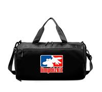 Duffel Bag Nu-Metal & Rap Metal Enthusiast, Comfortable Shoulder Strap Sports Duffel Bag, Suitable for Weekend Trips and Vacations, Waterproof(Black)
