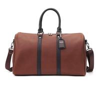 Duffel Bag Sports Gym Bag, 18inch Garment Duffle Bag for Travel Large Capacity PU Carry On Travel Bag for Men Hand Luggage Bag(B)