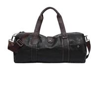 Duffel Bag Sports Gym Bag, 19 Inch Vintage Faux-Leather Travel Duffle Bag Gym Bag for Men Women Waterproof Hand Luggage Bag(A)