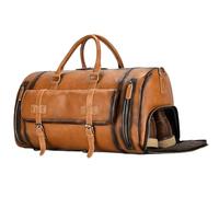 Duffel Bag Sports Gym Bag, 20inch Handmade Leather Travel Duffel Bag,Airplane Underseat Carry On Bags for Men Hand Luggage Bag