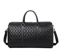 Duffel Bag Sports Gym Bag, Garment Duffle Bags for Travel Large PU Leather Convertible Carry On Weekender Bag for Women Hand Luggage Bag(B)