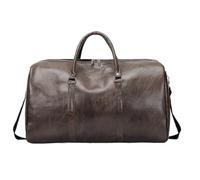 Duffel Bag Sports Gym Bag, Weekender Bag for Men,PU Leather Travel Duffel Bag Waterproof Overnight Bag Carry-On Bag Hand Luggage Bag(A)
