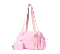 Duffel Bag | Women's Large Capacity Gym Bag with Wet Compartment | Weekend Bag with Parts Compartment | Fitness Bag for Sports and Weekend, pink, Se référer à la description, Refer to description