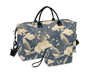 Duffel Bags Ukiyoe Falcon Cloud White Weekender Bag with Adjustable Strap for Yoga Multifunctional maletas para gimnasio