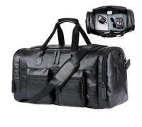 Duffle Bag for Men | Large Portable Vintage Adjustable Strap | Gym Bag Travel Overnight Tote,for Weekend Airplane Vacation Business Garment Shoes Dad Husband