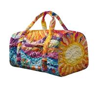 Duffle Bag for Travel,Quilted - Unisex Retro Weekend Bags with Carry Handles Trendy Travel Case - for Dating Shopping The Sun