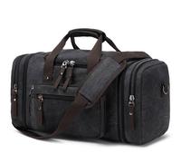 Duffle Bag for Travel SunBorls Expandable 24.8in Overnight Weekend Bag Holds 50L of Everyday Personal Items Carry on Bag, Black, Travel Bag, Travel Duffle Bag