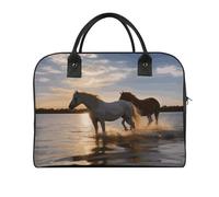 Duffle Bag for Travel Tote Bag Crossbody Bags Gym Bag Sunsets Lake Horses Printed Shoulder Bag Travel Handbag for Men And Women, style, One Size, Duffle Bag