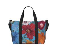 Duffle Bag Large Lightweight Foldable Print Weekender Bag Travel Bag Carry on Bag Overnight Bag, for Gym Sports Yoga Women, Hello Hawaii, Black, One Size